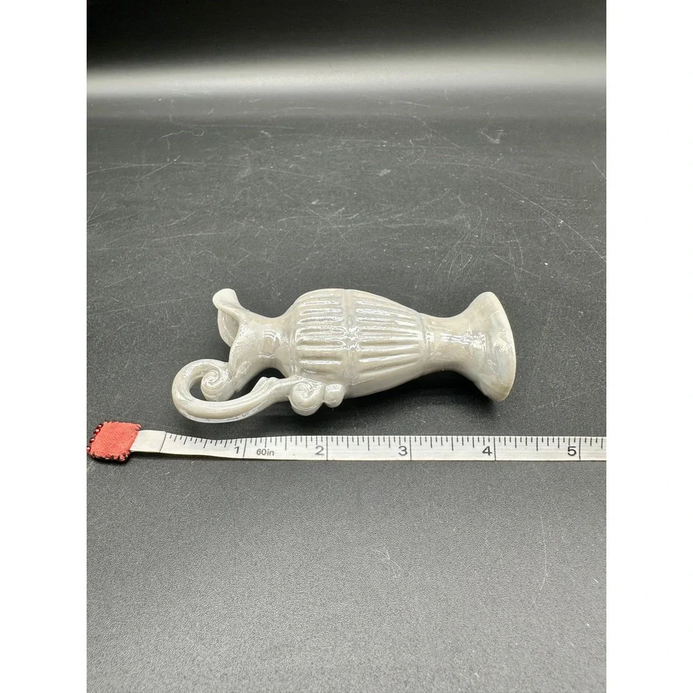 Porcelain‎ Miniature Pitcher Vase with Rose Relief Made in Japan Gold Trim